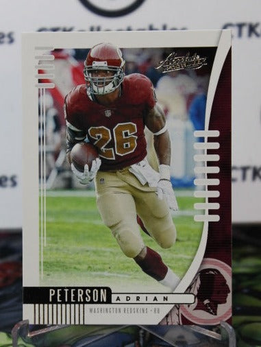 2019 PANINI ABSOLUTE ADRIAN PETERSON # 59 NFL WASHINGTON REDSKINS GRIDIRON CARD