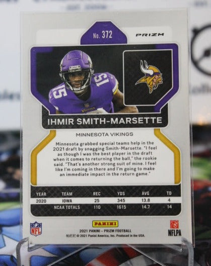 2021 PANINI PRIZM IHMIR SMITH-MARSETTE # 372 SILVER PRIZM ROOKIE NFL MINNESOTA VIKINGS GRIDIRON CARD