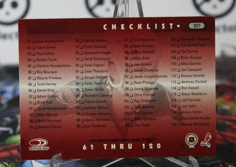 1997-98 DONRUSS KEITH TKACHUK # 227 CHECK LIST ARIZONA COYOTES NHL HOCKEY CARD