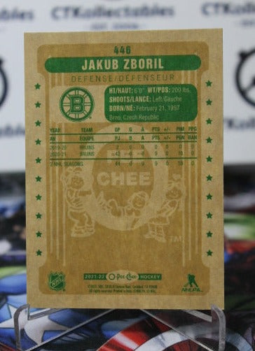 2021-22 O-PEE-CHEE JAKUB ZBORIL # 446 RETRO BOSTON BRUINS NHL HOCKEY CARD