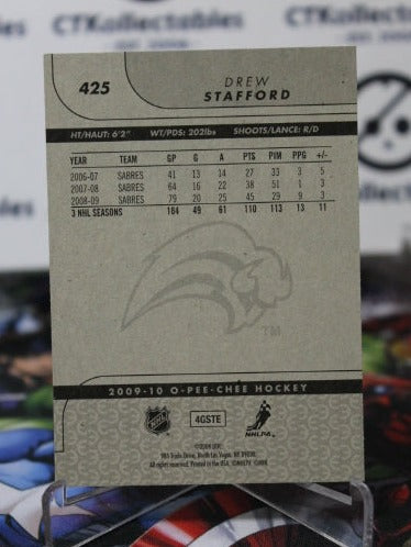 2009-10 O-PEE CHEE DREW STAFFORD # 425 BUFFALO SABRES NHL HOCKEY TRADING CARD