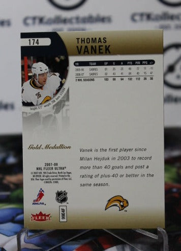 2007-08 FLEER ULTRA THOMAS VANEK # 174 BUFFALO SABRES NHL HOCKEY TRADING CARD