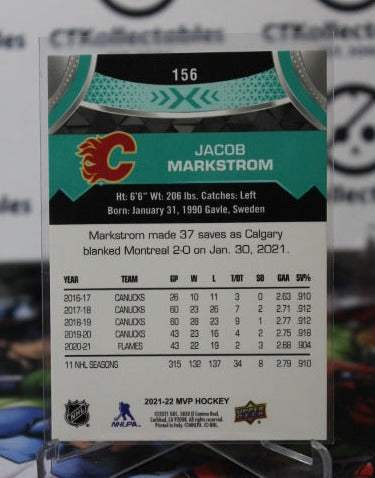 2021-22 UPPER DECK MVP JACOB MARKSTROM # 156 HOCKEY NHL GOALTENDER CALGARY FLAMES CARD