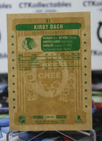 2021-22 O-PEE-CHEE KIRBY DACH # 31 RETRO CHICAGO BLACKHAWKS NHL HOCKEY TRADING CARD