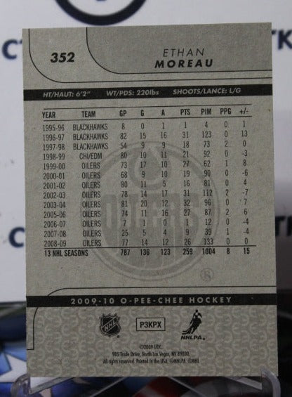 2009-10 O-PEE-CHEE ETHAN MOREAU # 352 EDMONTON OILERS HOCKEY CARD