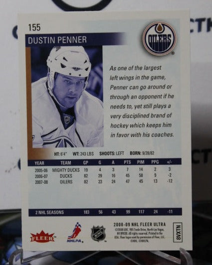 2008-09 FLEER DUSTIN PENNER # 155 EDMONTON OILERS HOCKEY CARD