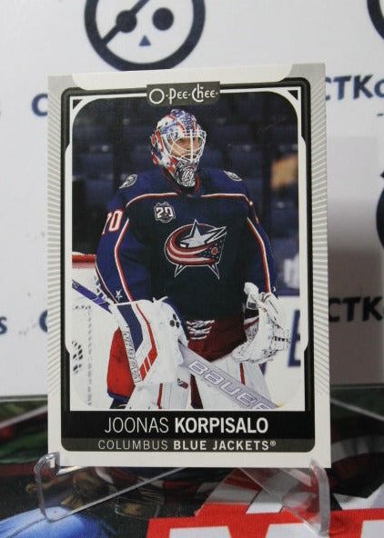 2021-22 O-PEE-CHEE JOONAS KORPISALO # 431 GOALTENDER COLUMBUS BLUE JACKETS HOCKEY CARD