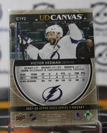 2021-22 UPPER DECK VICTOR HEDMAN # C192 UD CANVAS TAMPA BAY LIGHTNING HOCKEY CARD