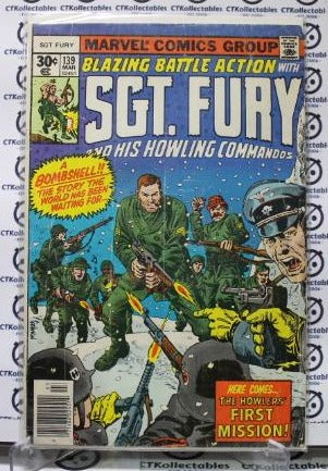 SGT. FURY AHD HIS HOWLING COMMANDOS # 139 F WAR MARVEL COMIC BOOK 1977
