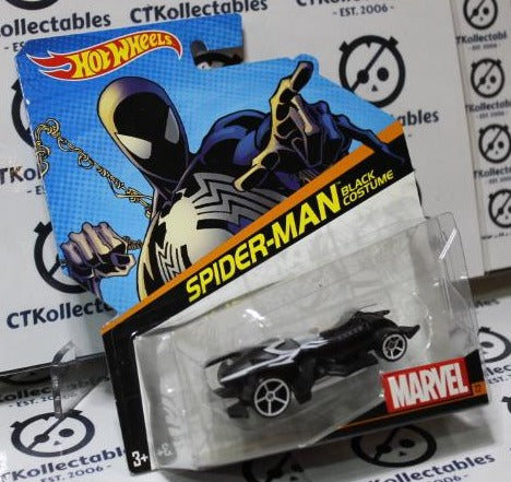 SPIDER-MAN BLACK COSTUME MATTEL HOT WHEELS 1:64 DIE CAST MARVEL COMICS 2014