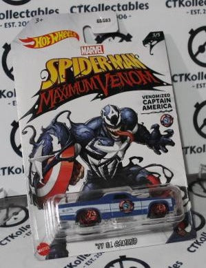 SPIDER-MAN MAXIMUM VENOM VENOMIZED CAPTAIN AMERICA 3/5 MATTEL HOT WHEELS MARVEL COMICS 2019