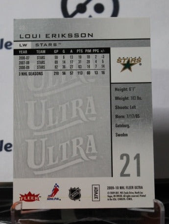 2009-2010 FLEER ULTRA LOUI ERIKSSON # 48 DALLAS STARS NHL HOCKEY TRADING CARD