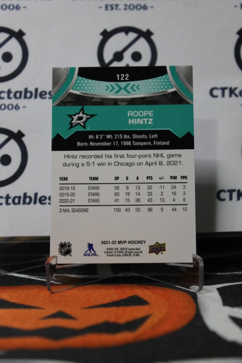 2021-22 UPPER DECK MVP ROOPE HINTZ # 122 DALLAS STARS NHL HOCKEY TRADING CARD