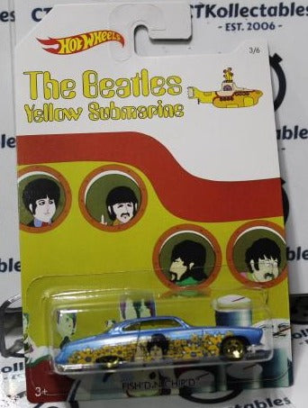 HOT WHEELS MATTEL THE BEATLES YELLOW SUBMARINE 3/6 FISH'D.N CHIP'D 2015