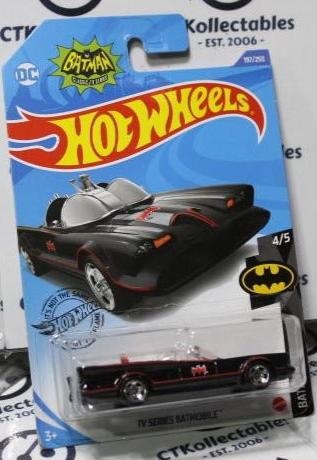 HOT WHEELS MATTEL BATMAN CLASSIC TV SERIES BATMOBILE 4/5 DC 197/250 Long Card 2018 RARE