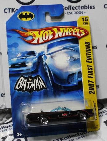 HOT WHEELS MATTEL 2007 FIRST EDITIONS BATMAN TV BATMOBILE 15/36 DC 015/156 Long Card 2006 RARE
