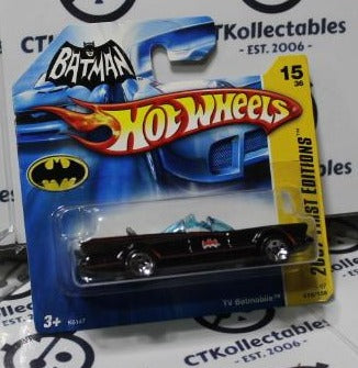HOT WHEELS MATTEL 2007 FIRST EDITIONS BATMAN TV BATMOBILE 15/36 DC 015/156 SHORT CARD 2006 RARE