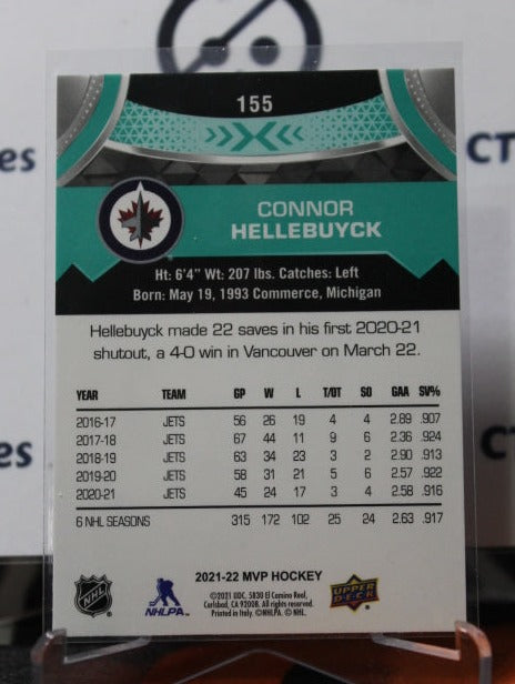 2021-22 UPPER DECK MVP CONNOR HELLEBUYCK # 155 WINNIPRG JETS HOCKEY CARD