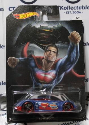 HOT WHEELS MATTEL BATMAN VS SUPERMAN DC COVELIGHT 4/7 Long Card 2015