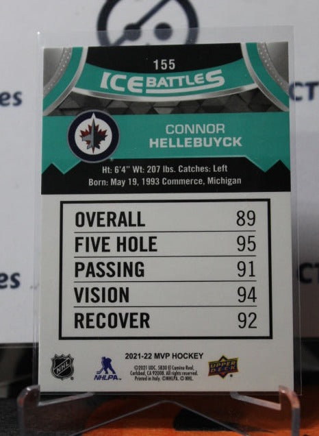 2021-22 UPPER DECK MVP CONNOR HELLEBUYCK # 155 ICE BATTLES WINNIPRG JETS HOCKEY CARD