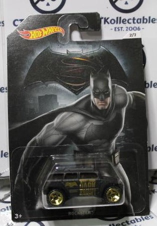 HOT WHEELS MATTEL BATMAN VS SUPERMAN DC ROCKSTER 2/7 Long Card 2015