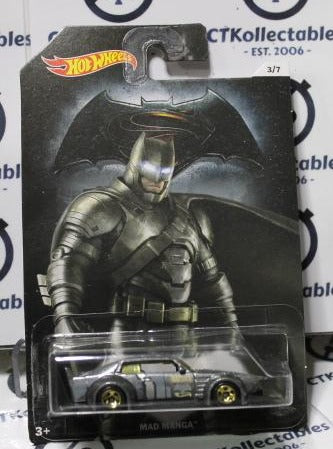 HOT WHEELS MATTEL BATMAN VS SUPERMAN DC MAD MANGA 3/7 Long Card 2015