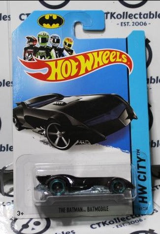 Hot Wheels 2013 THE BATMAN DC Bat-Mobile 61/250 BLACK Long Card HM CITY