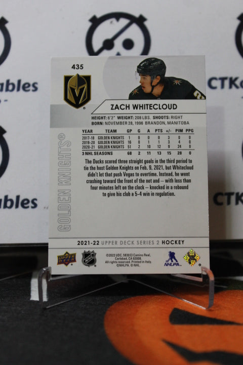2021-22 UPPER DECK ZACH WHITECLOUD # 435 NHL GOLDEN KNIGHTS HOCKEY CARD