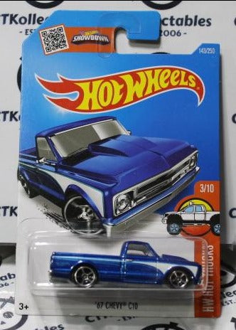 HOTWHEELS MATTEL 67 CHEVY C10 3/10 HW HOT TRUCKS 2015 BLUE 143/250