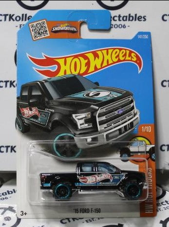HOT WHEELS '15 FORD F-150 1/10 HW HOT TRUCKS 141/250 LONG CARD 2015