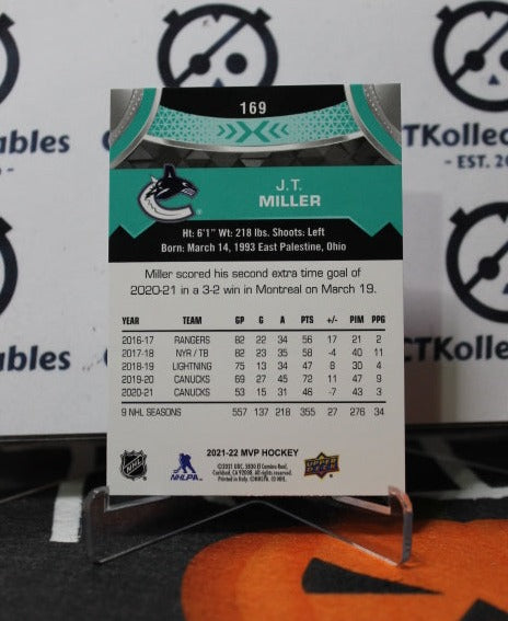 2021-22 UPPER DECK MVP J.T. MILLER # 169 VANCOUVER CANUCKS NHL HOCKEY TRADING CARD