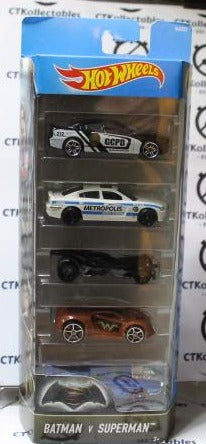 BATMAN VS SUPERMAN HOT WHEELS 5 CAR PACK DODGE CHARGER ULTRA RAGE RIVITED DODGE CHARGER BATMOBILE DC COMICS 2015