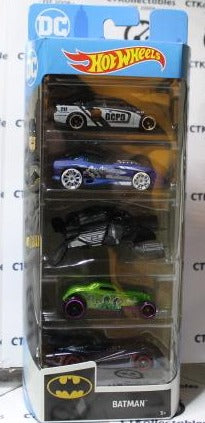 BATMAN HOT WHEELS 5 CAR PACK DODGE CHARGER SILHOUETTE THE BAT SOOO FAST BATMOBILE DC COMICS 2019