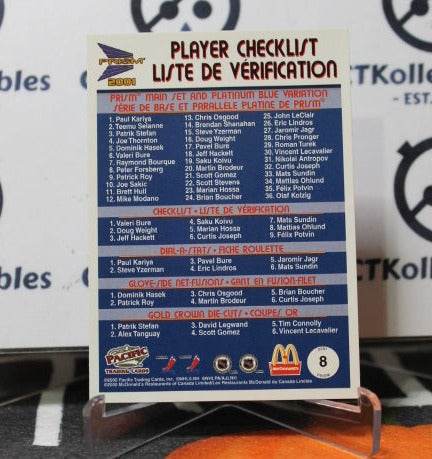 2000-01 PACIFIC MATTIAS OHLUND # 8 McDonald's VANCOUVER CANUCKS NHL HOCKEY TRADING CARD