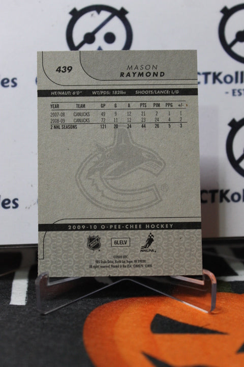 2009-10 O-PEE-CHEE MASON RAYMOND # 439 VANCOUVER CANUCKS NHL HOCKEY TRADING CARD