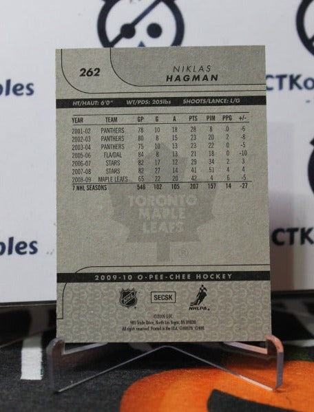 2009-10 O-PEE-CHEE NIKLAS HAGMAN # 262 TORONTO MAPLE LEAFS HOCKEY CARD