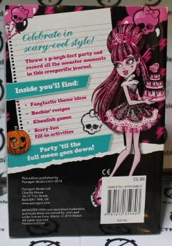 MONSTER HIGH PARTY JOURNAL + Party Tips 155pg Recipes Games Activies 2014