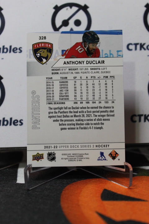 2021-22 UPPER DECK ANTHONY DUCLAIR # 328 FLORIDA PANTHERS HOCKEY CARD