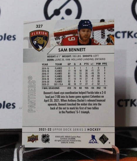 2021-22 UPPER DECK SAM BENNETT # 327 FLORIDA PANTHERS HOCKEY CARD