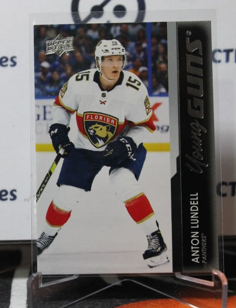 2021-22 UPPER DECK ANTON LUNDELL # 489 YOUNG GUNS ROOKIE FLORIDA PANTHERS HOCKEY CARD