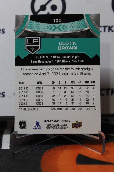 2021-22 UPPER DECK MVP DUSTIN BROWN # 134 L A KINGS NHL HOCKEY CARD