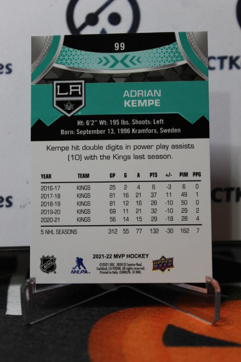 2021-22 UPPER DECK MVP ADRIAN KEMPE # 99 L A KINGS NHL HOCKEY CARD