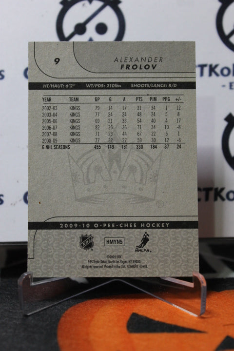 2009-10 O-PEE CHEE ALEXANDER FROLOV # 9 L A KINGS NHL HOCKEY CARD