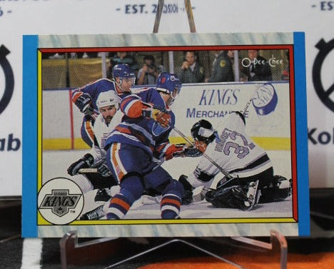 1989-90 O-PEE CHEE FINAL STANDING # 305 L A KINGS NHL HOCKEY CARD