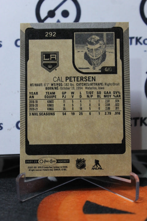 2021-22 O-PEE CHEE CAL PETERSEN # 292 L A KINGS NHL HOCKEY CARD
