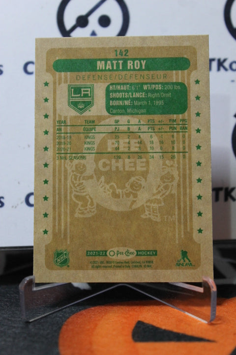 2021-22 O-PEE CHEE MATT ROY # 142 RETRO L A KINGS NHL HOCKEY CARD