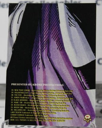 LADY DEATH # 34 NON-SPORT TRADING CARD CHAOS (CHROMIUM) 1994