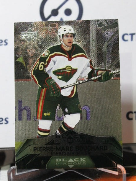 2007-08 UPPER DECK PIERRE-MARC BOUCHARD # 43 BLACK DIAMOND MINNESOTA WILD NHL HOCKEY CARD