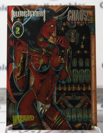 PURGATORI # 2 NON-SPORT CHAOS COMICS/WIZARD MAGAZINE PROMO CARD (CHROME) 1995