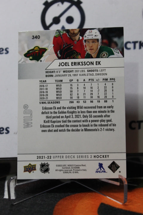 2021-22 UPPER DECK JOEL ERIKSSON EK # 340 MINNESOTA WILD NHL HOCKEY CARD